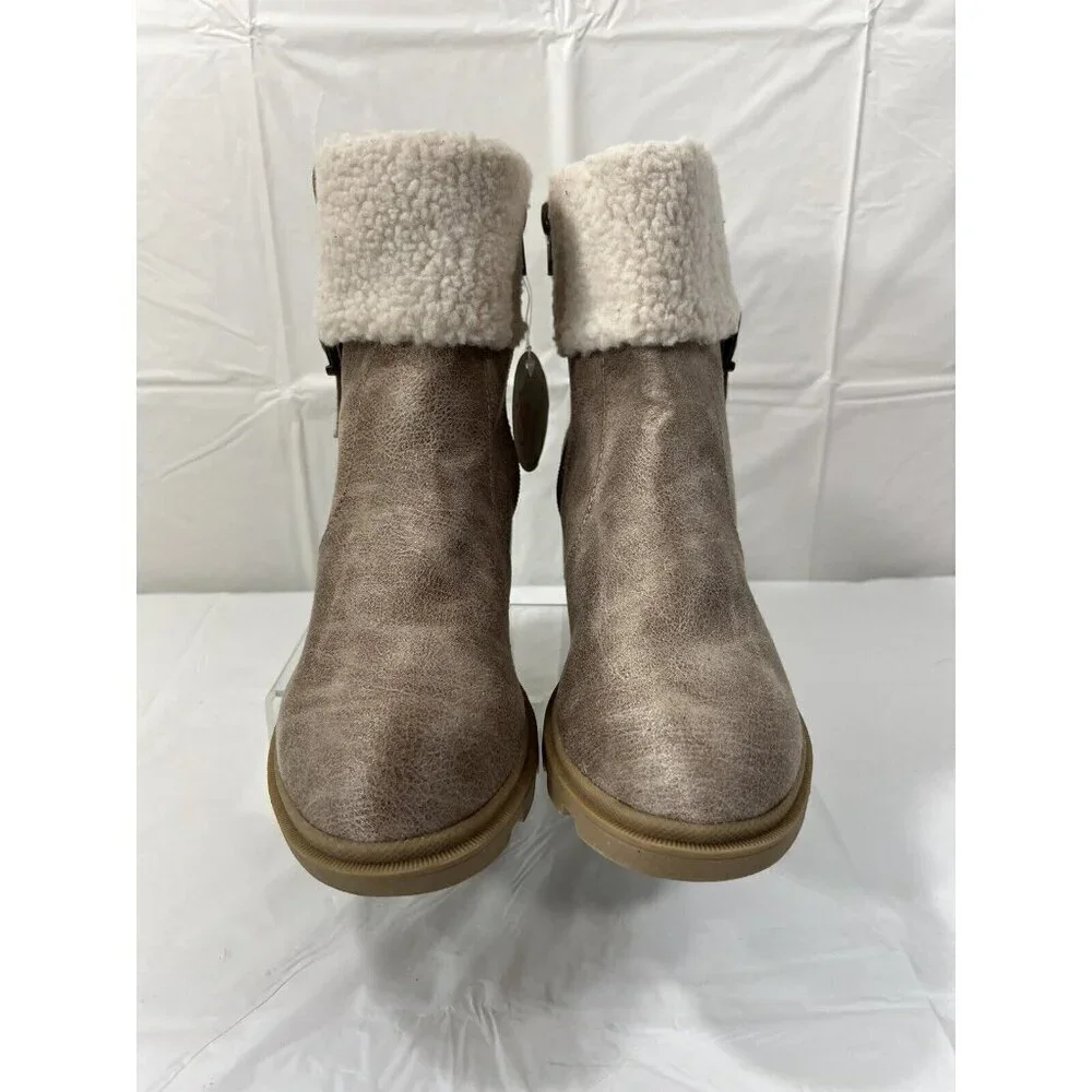 Jellypop Chimney Shearling Sherpa Boots Booties Size 4 Girls New